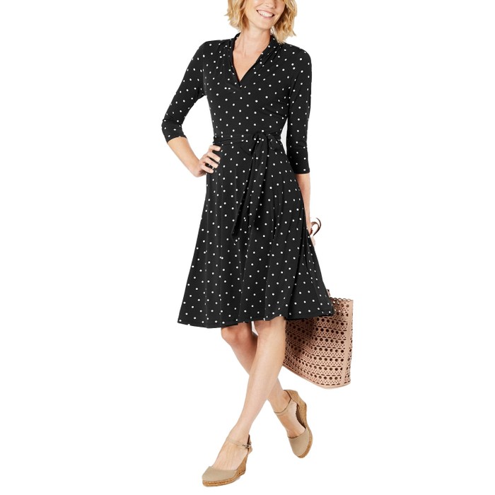 belted swing dress