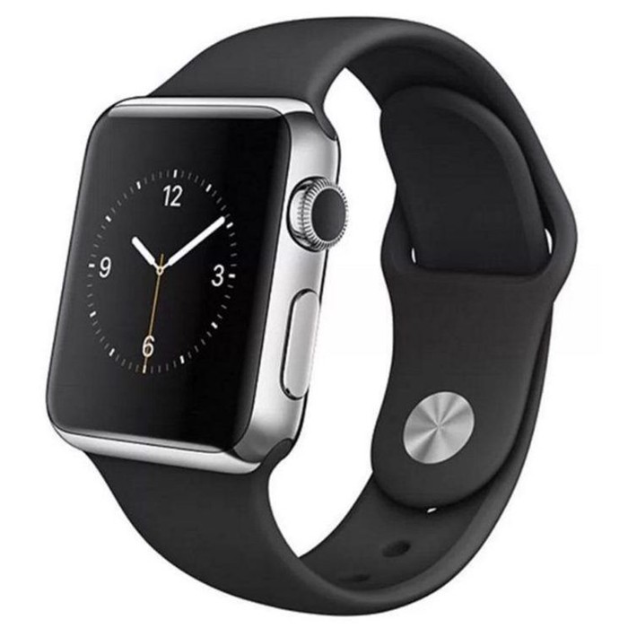 Apple Watch Series 2 42mm Stainless Steel Case with Black Sport Band