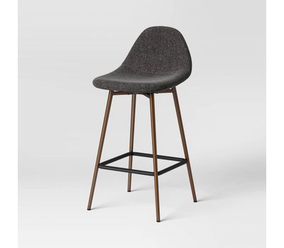 Threshold Curved Back Counter Stool Bar Round Mid-Century Metal