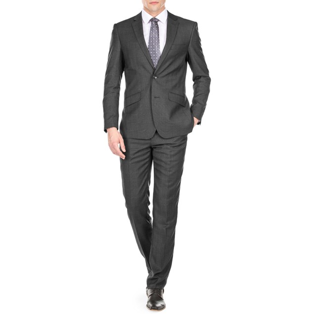 2-Piece Gino Vitale Light Glen Check Men's Slim Fit Suit