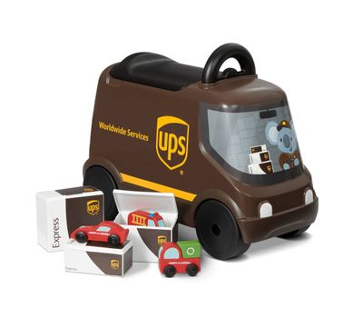 Radio Flyer UPS Delivery Truck Ride-On: Steel & Plastic Pedal Toy for Ages