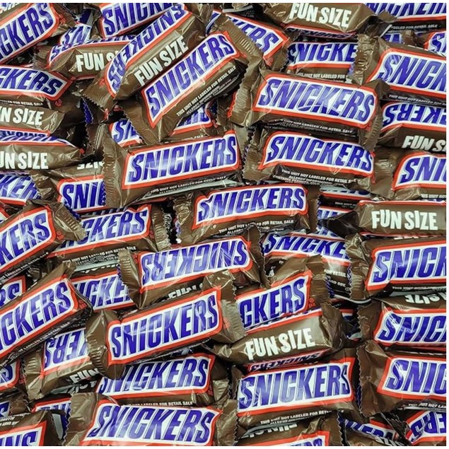 Snickers Fun Size Chocolate Candy Bars – Individually Wrapped Nougat ...