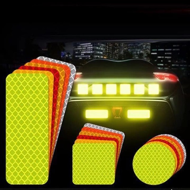 30 Pieces Safety Reflective Stickers, Warning Reflective Stickers Stick ...