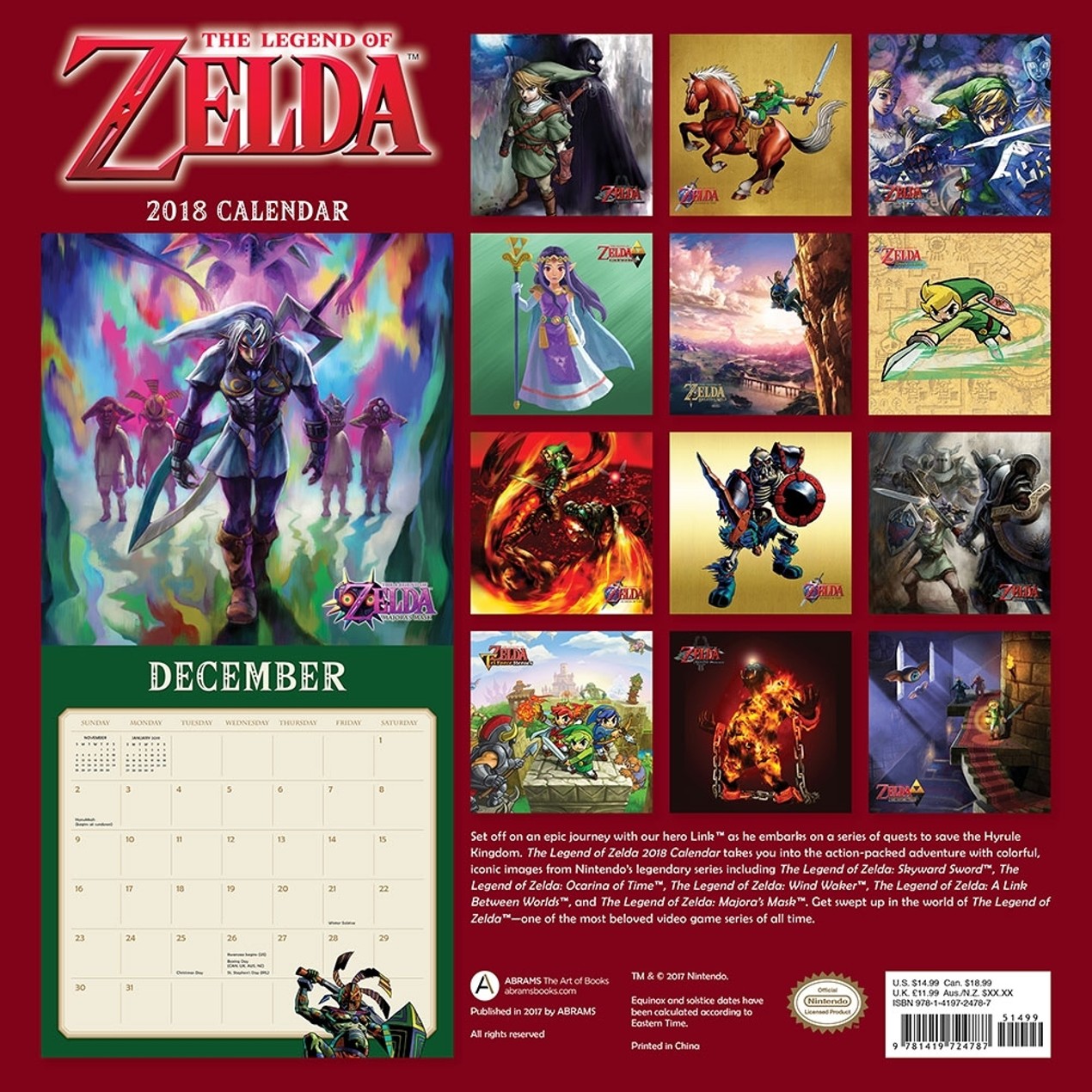 legend-of-zelda-wall-calendar-gamers-by-calendars-tanga