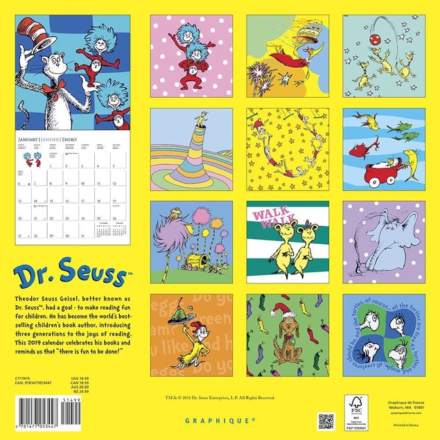 Dr Seuss Calendar 2025