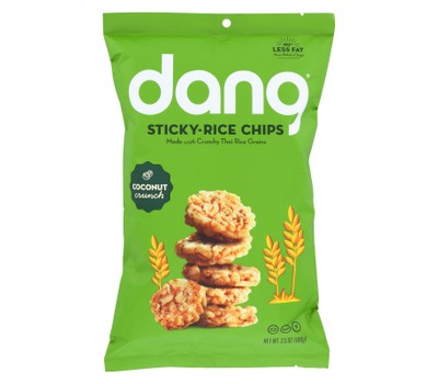 Dang - Sticky Rice Chips - Coconut - Pack of 12 - 3.50 oz - Tanga