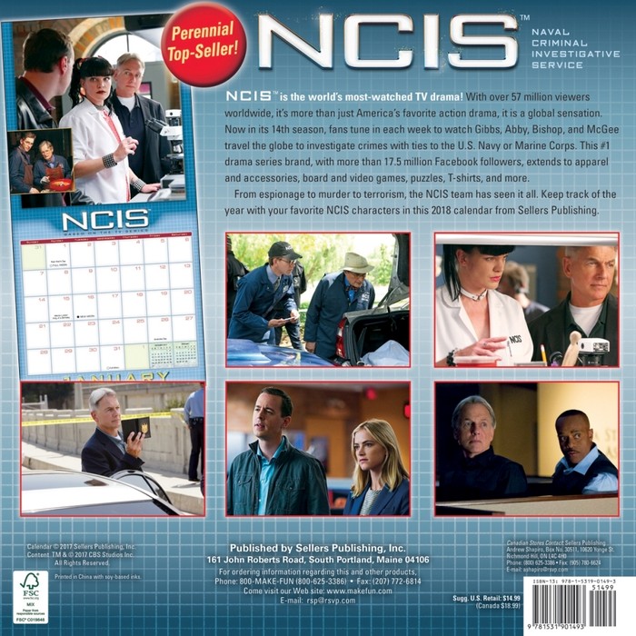 NCIS Wall Calendar, by Calendars Tanga