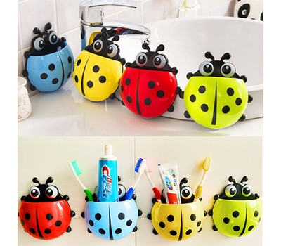 Ladybug Toothbrush Holder Suction Ladybird Toothpaste Wall Sucker - Tanga