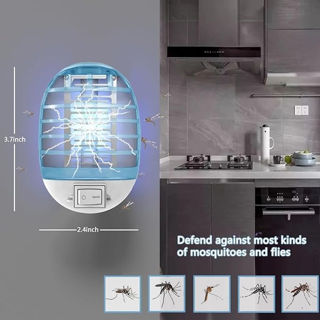 6 Pack – Indoor Bug Zappers – Plug-In Electronic Insect Killer - Tanga