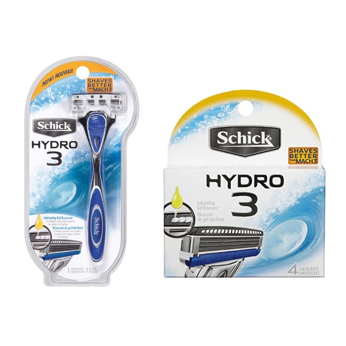 Schick Hydro 3 Razor Handle with 5 Refill Blades - Tanga