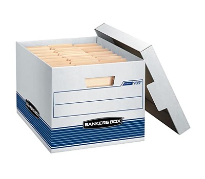 BANKERS BOX 12 PACK STOR/FILE MEDIUM-DUTY FILE STORAGE BOXES LIFT-OFF ...