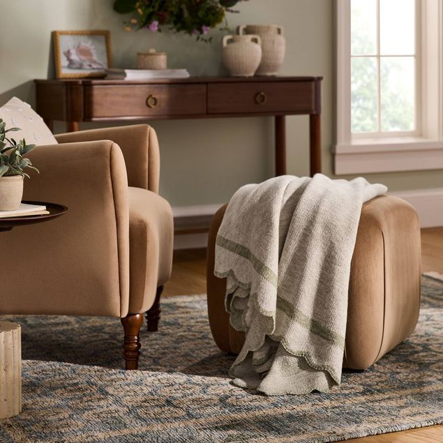Scalloped Edge Throw Green - Threshold designed with Studio McGee - Tanga