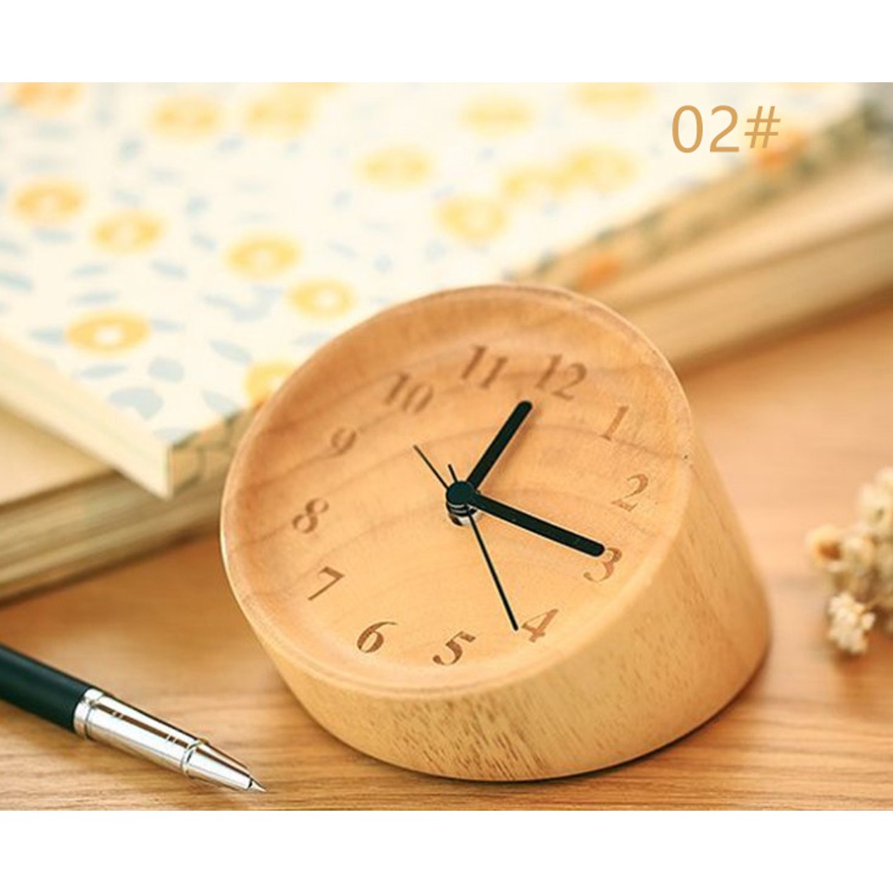 Wooden Alarm Clock Modern Style Wood Table Clock Beech Wooden Clock Tanga