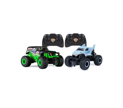 Monster Jam Official Grave Digger vs Megalodon Racing Rivals Remote ...