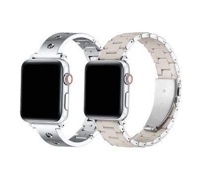 2-Pack Smart Watch Band Set Universal Fit for Apple Watch Samsung Galaxy