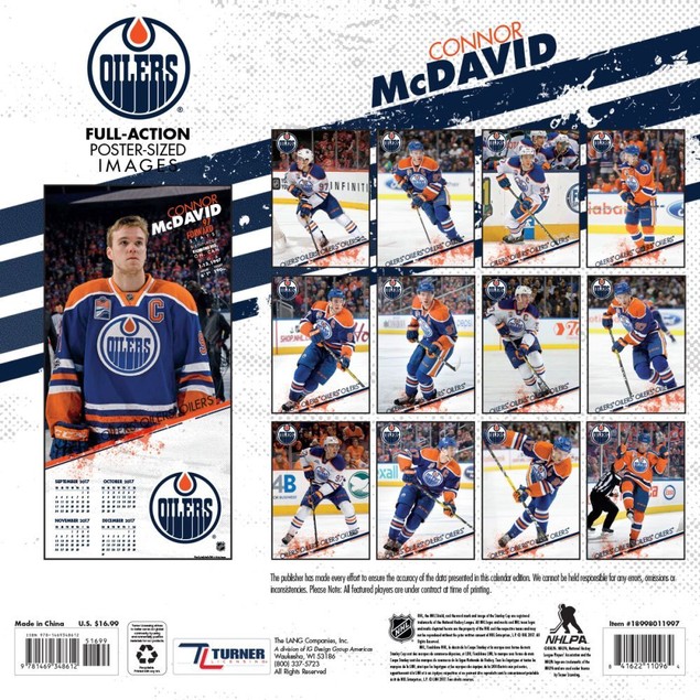 Edmonton Oilers Connor Mcdavid Player Wall Calendar, Hockey by
