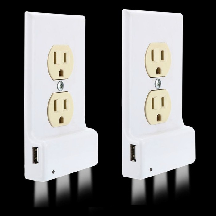 2 Pack Outlet Cover With USB Port And Built In LED Light BelleChic 2-pack-outlet-cover-with-usb-port-and-built-in-led-light-bellechic