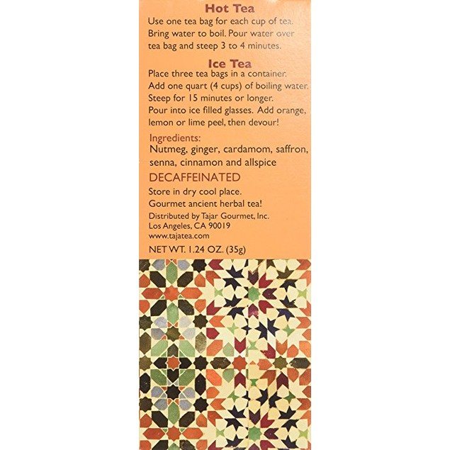 T Raja Tea Taja Tea Saffron & Cinnamon Fusion Diet Chai Tea Weight Loss 20 Bags ...