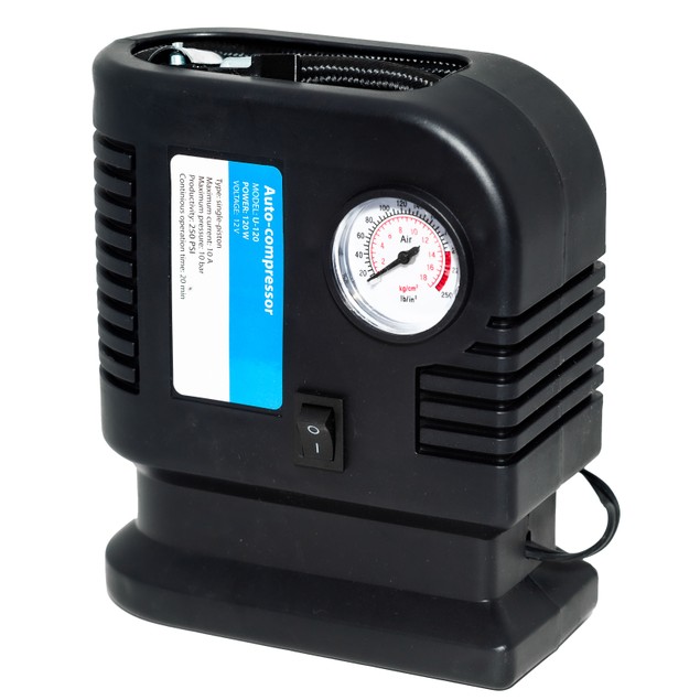 Portable Compact Air Compressor Auto Air Pump Car Bike Tire W 3 Nozzle Set - Tanga portable air compressor for bike tires