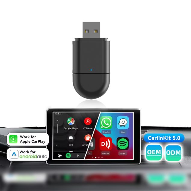2-in-1 Wireless CarPlay & Android Auto Adapter | USB & Type-C Plug | 5 ...