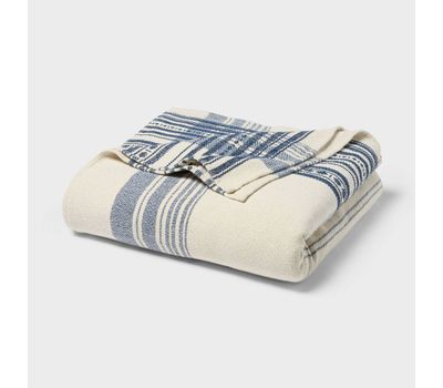 Yarn Dyed Plaid Cotton Blanket Dark - Threshold