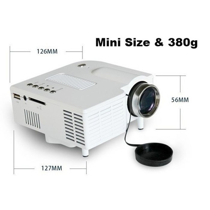 Multimedia LED Projector Home Cinema Theater Support AV VGA USB SD HDMI ...