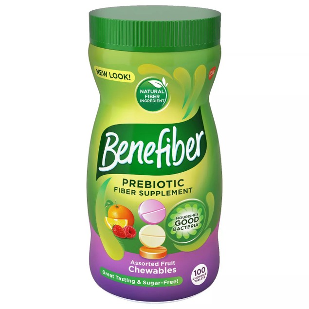 Benefiber Prebiotic Assorted Fiber Supplement Chewable Fruit Tablets ...