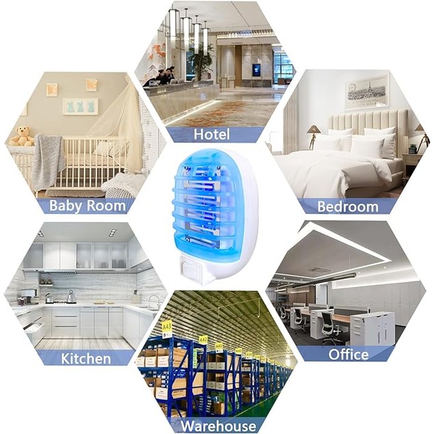 6 Pack – Indoor Bug Zappers – Plug-In Electronic Insect Killer - Tanga