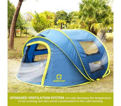 QOMOTOP Instant Setup 4-Person Tent with Carry Bag