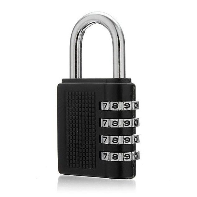 Password Lock 4 Digits Number Combination Security Code Padlock - Tanga