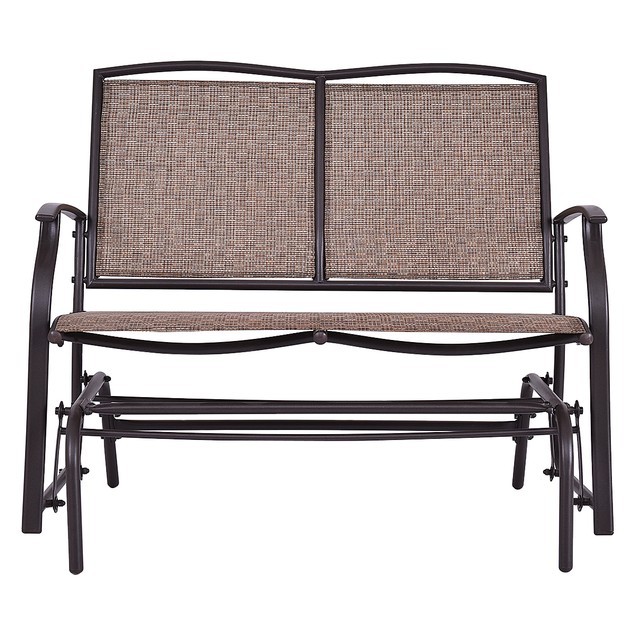 Costway Patio Glider Rocking Bench Double 2 Person Chair Loveseat Costway Patio Glider Rocking Bench Double 2 Person Chair Loveseat