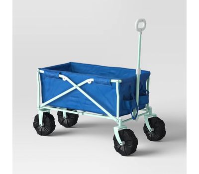 Flat Folding Wagon without Cargo Net Blue - Sun Squad