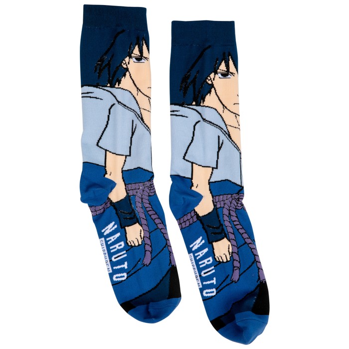Naruto Sasuke 360 Character Crew Socks - Tanga