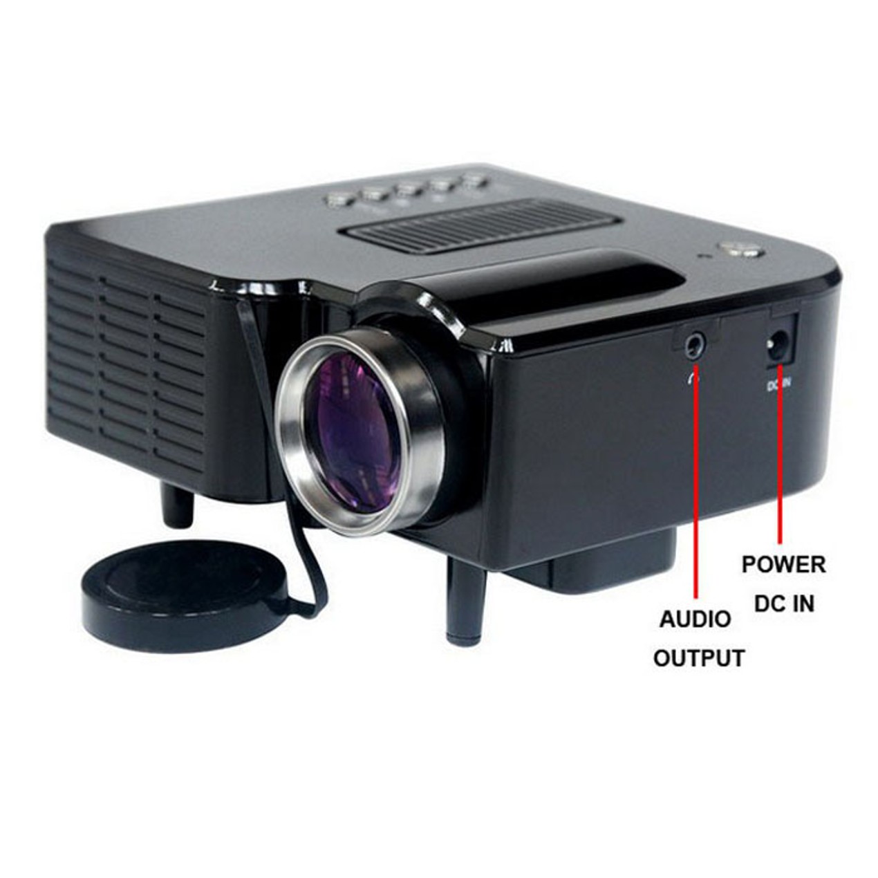 Multimedia LED Projector Home Cinema Theater Support AV VGA USB SD HDMI ...