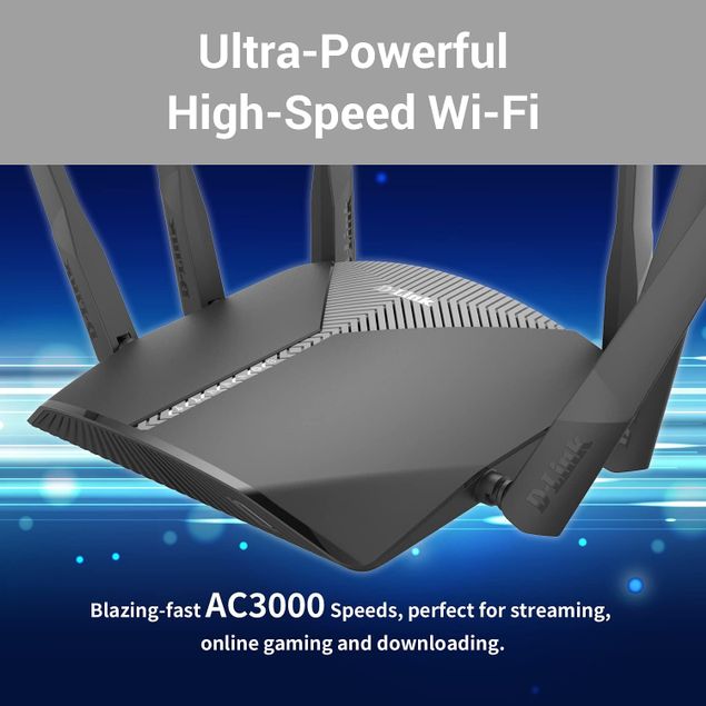 Ac3000 Router D-Link WiFi Router AC3000 Mesh Smart Internet Network Voice Control, MU ...