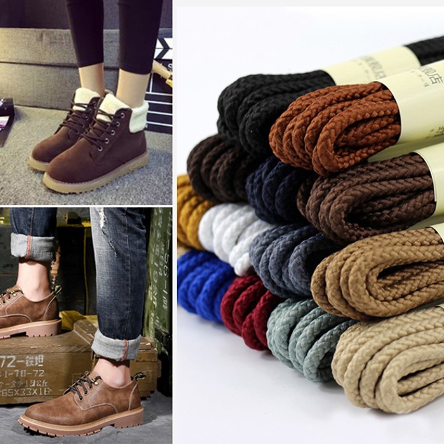 Casual Sneaker Canvas Leather Shoe Laces Braid Twist Shoe Strings - Tanga