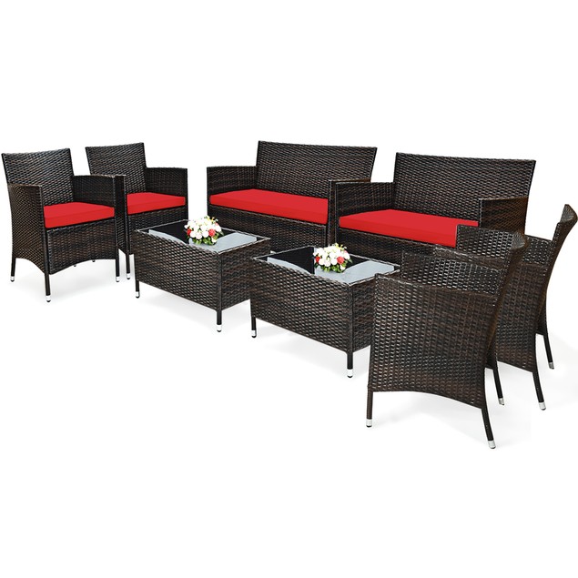 Jakarta linen 8 piece patio set hotsell