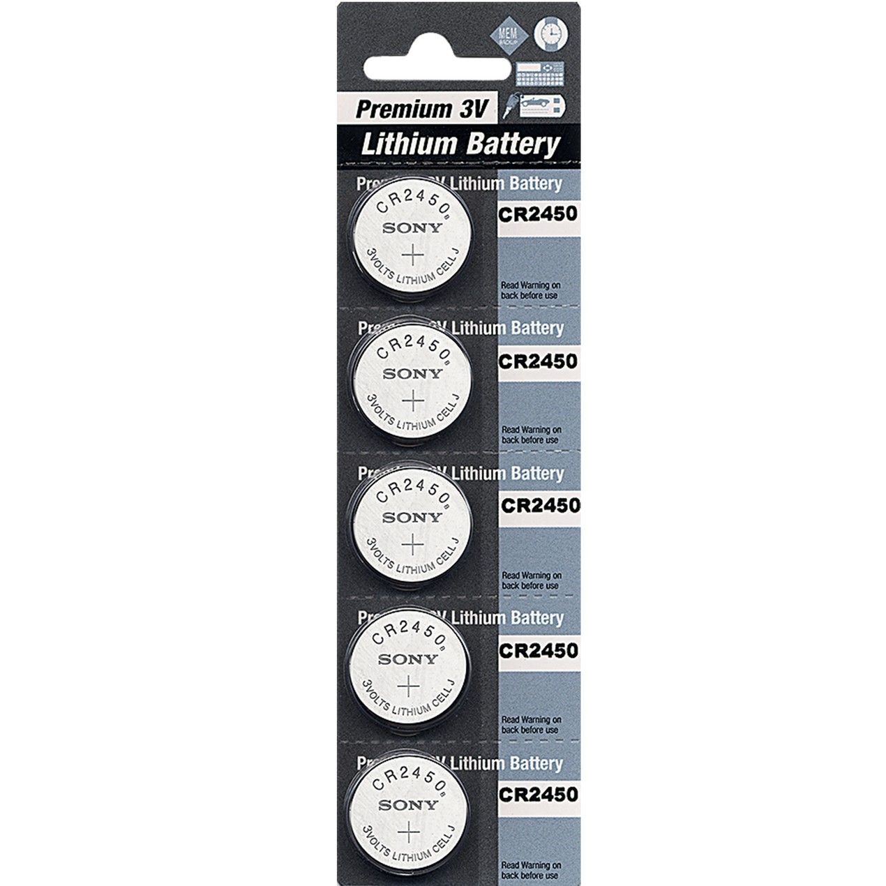 Premium Battery Cr2450 3 Volt Lithium Coin Cell Batteries 5 Batteries Tanga