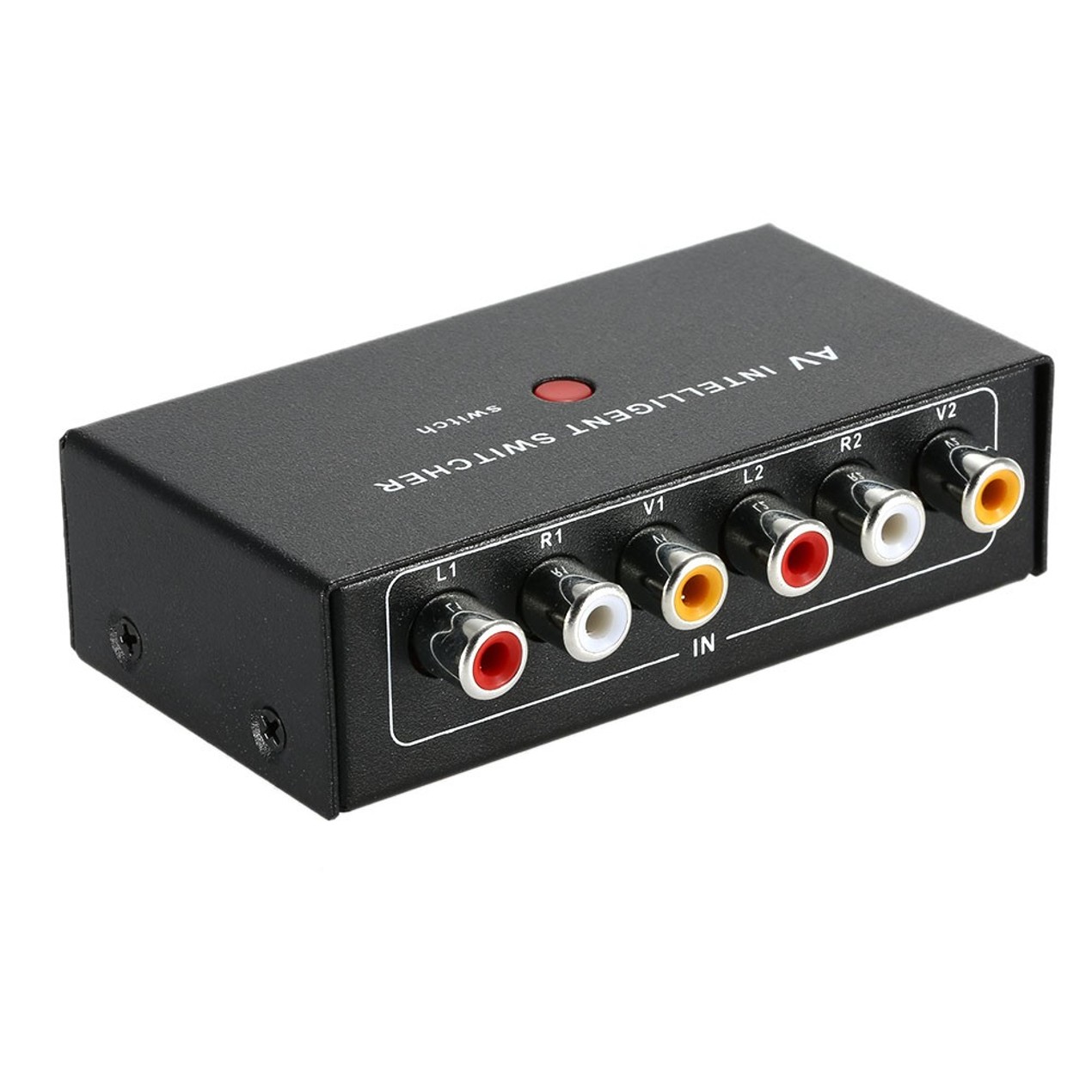Av Switcher Controller Portable AV Intelligent Switcher 2 to 1 Channel RCA Audio Video ...