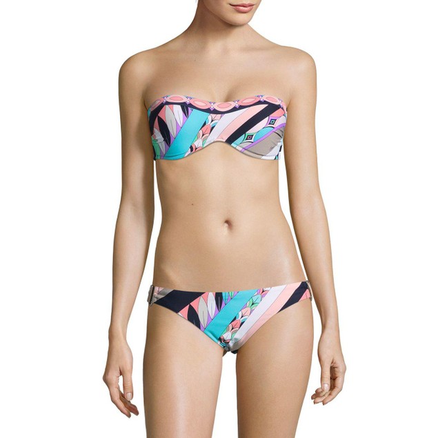 Trina Turk Shangri La Floral Shirred Side Hipster Bottoms - Macy's Trina Turk Shangri La Floral Shirred Side Hipster Bottoms - Macy's
