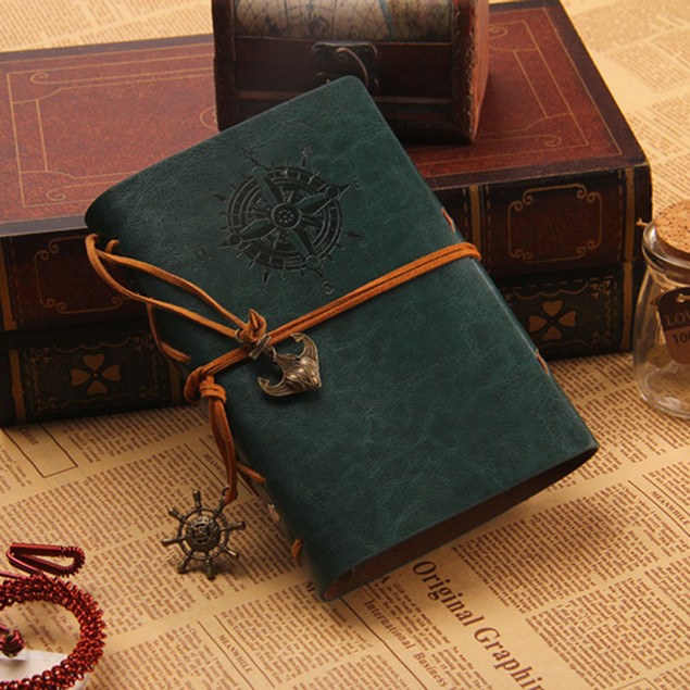 Diarybook Pirate Anchor Notebook Spiral Ring Binder Diary Retro Book