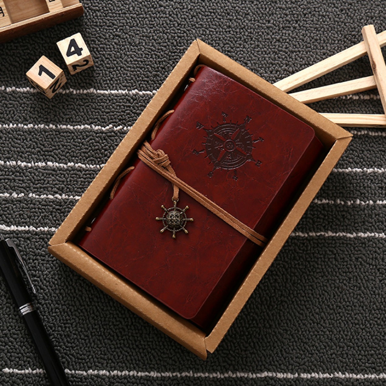Diarybook Pirate Anchor Notebook Spiral Ring Binder Diary Retro Book
