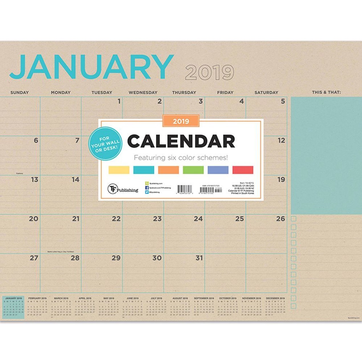 Kraft Desk Pad Decorative Planner By Calendars Tanga