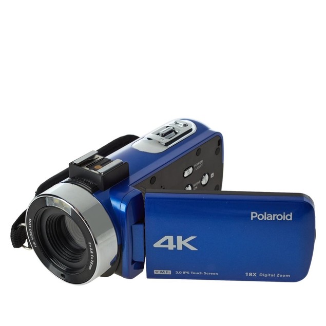 Polaroid 4K Digital Camcorder Digital Camera, Blue (Certified