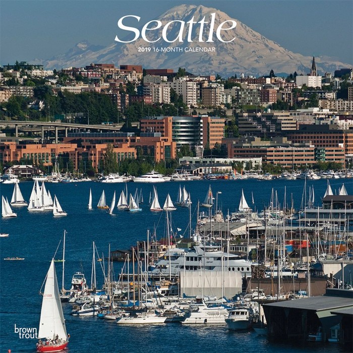 Seattle Wall Calendar, by BROWNT Tanga