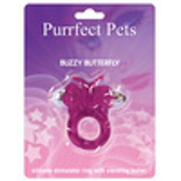 Purrrfect Pets Buzzy Butterfly Vibrating Ring Purple - Tanga Purrrfect Pets Buzzy Butterfly Vibrating Ring Purple - Tanga