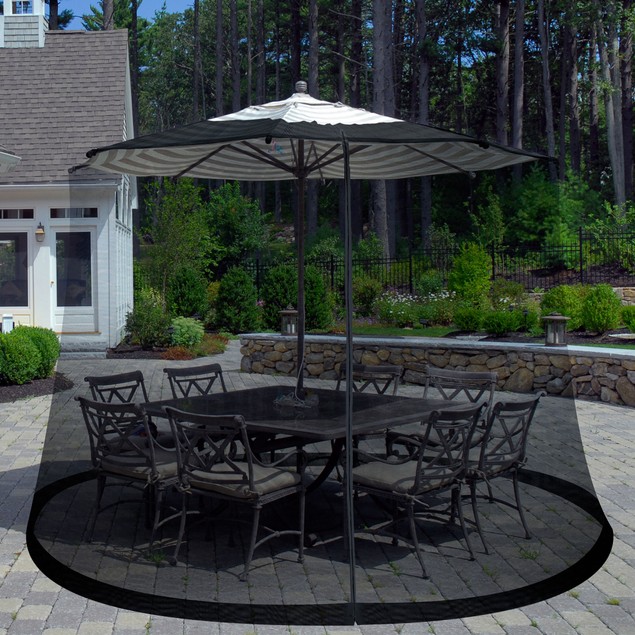 Pure Garden Outdoor Umbrella Screen – Black Pure Garden Outdoor Umbrella Screen – Black