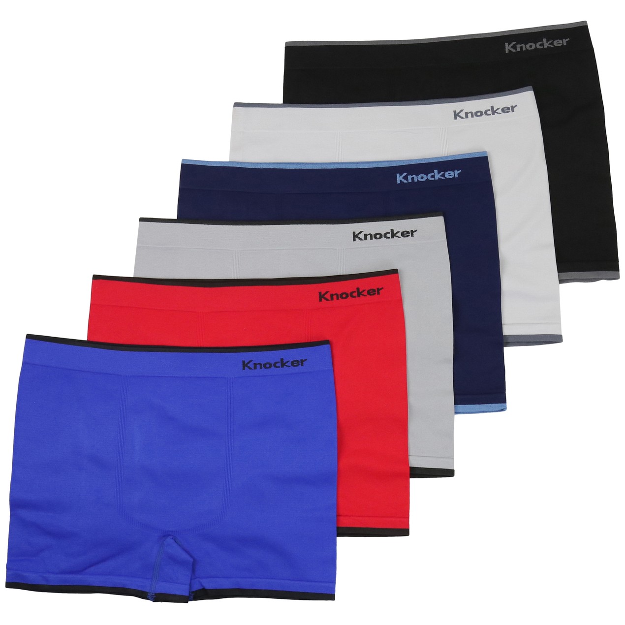 (6 Pack) Men's Microfiber Seamless Boxer Briefs - Tanga