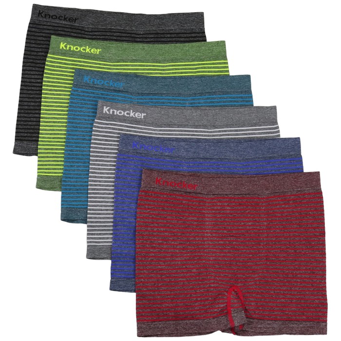 (6 Pack) Men's Microfiber Seamless Boxer Briefs - Tanga