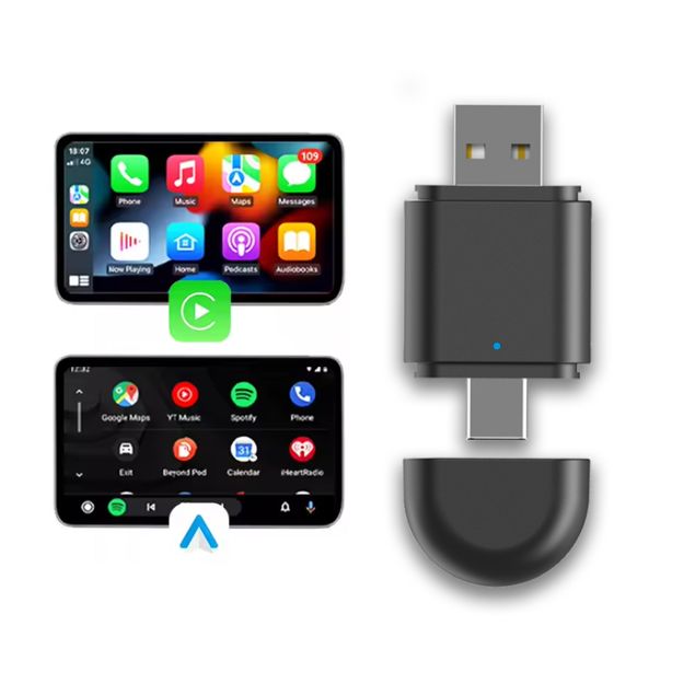Adattatore Wireless Carplay Android Auto Adattatore CarPlay E Android Auto Wireless - Converte Connessione Cablata In Wireless, Plug & Play, Tipo-C/USB Adattatore Bluetooth Auto Plug Play Adattatore Wireless Carplay Android Auto Adattatore CarPlay E Android Auto Wireless - Converte Connessione Cablata In Wireless, Plug & Play, Tipo-C/USB Adattatore Bluetooth Auto Plug Play